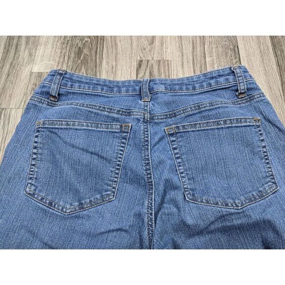 (3/$35) Merona Womens Size 6 R Pockets Fit 1 Cropped Denim Blue Jeans - Picture 3 of 11